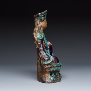 A Chinese Fahua-glazed stoneware model of Guanyin — photo 4