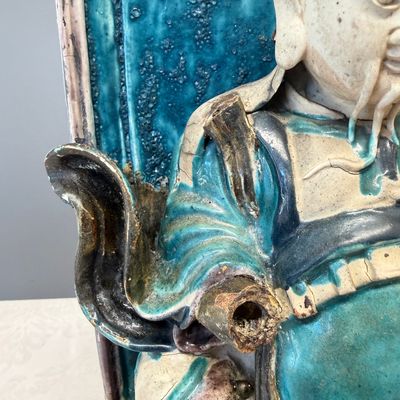 A Chinese Fahua-glazed stoneware model of Zhenwu — photo 4