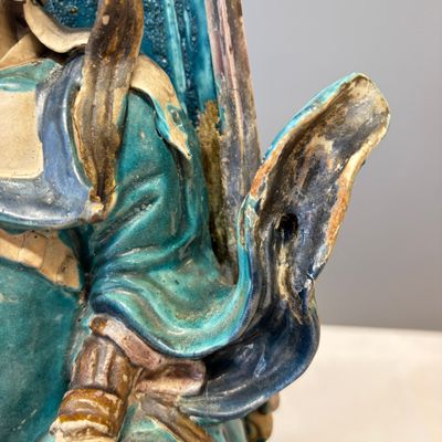 A Chinese Fahua-glazed stoneware model of Zhenwu — photo 5