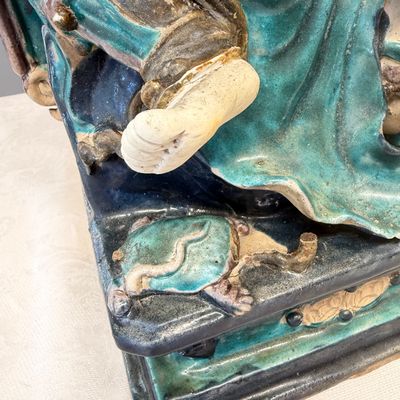 A Chinese Fahua-glazed stoneware model of Zhenwu — photo 9