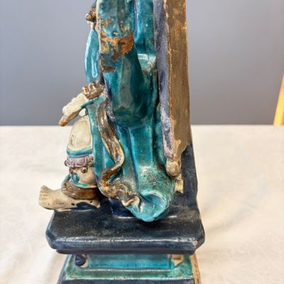 A Chinese Fahua-glazed stoneware model of Zhenwu — photo 17