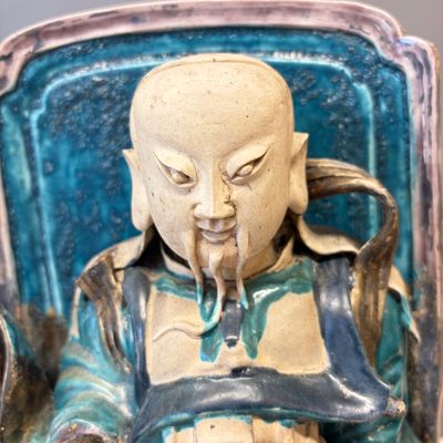 A Chinese Fahua-glazed stoneware model of Zhenwu — photo 2