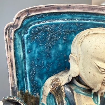 A Chinese Fahua-glazed stoneware model of Zhenwu — photo 3