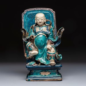 A Chinese Fahua-glazed stoneware model of Zhenwu — photo 2