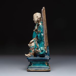A Chinese Fahua-glazed stoneware model of Zhenwu — photo 3