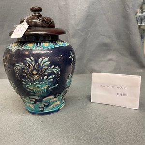 A Chinese fahua vase with mandarin ducks in a lotus pond, Ming — 照片 8