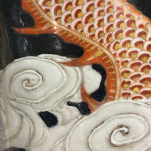 A Chinese famille noire 'dragon' bottle vase, 19th C. — 照片 16