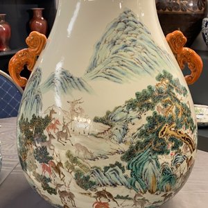 A Chinese famille rose '100 deer' vase, Qianlong mark, 20th C. — photo 11