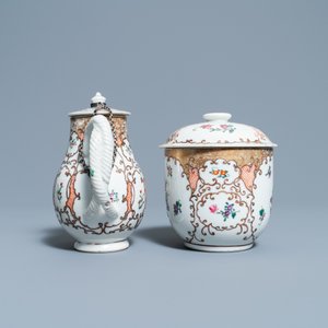 A Chinese famille rose 12-piece tea service for the European market, Qianlong — 照片 11