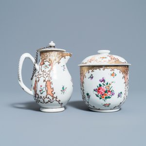 A Chinese famille rose 12-piece tea service for the European market, Qianlong — 照片 12