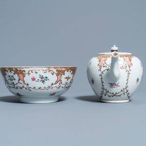 A Chinese famille rose 12-piece tea service for the European market, Qianlong — 照片 6