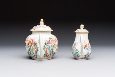 A Chinese famille rose 17-piece 'Deer and Scholars' tea service, Qianlong — 照片 11