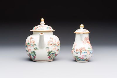 A Chinese famille rose 17-piece 'Deer and Scholars' tea service, Qianlong — 照片 13