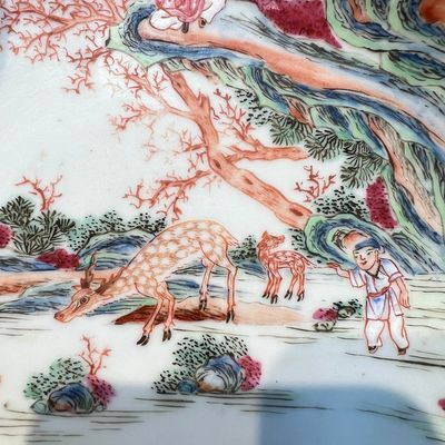 A Chinese famille rose 17-piece 'Deer and Scholars' tea service, Qianlong — 照片 25