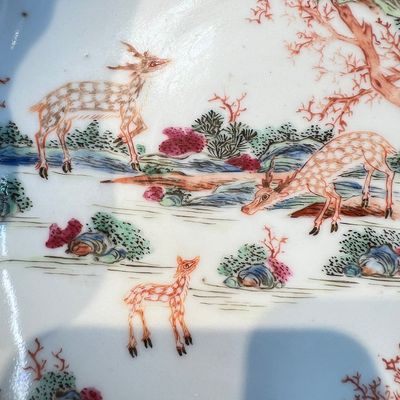 A Chinese famille rose 17-piece 'Deer and Scholars' tea service, Qianlong — 照片 26