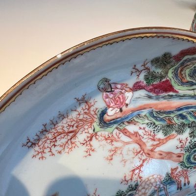 A Chinese famille rose 17-piece 'Deer and Scholars' tea service, Qianlong — 照片 27