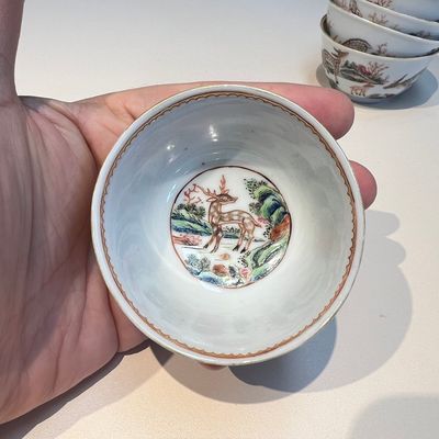 A Chinese famille rose 17-piece 'Deer and Scholars' tea service, Qianlong — 照片 29