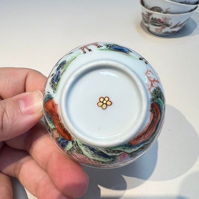 A Chinese famille rose 17-piece 'Deer and Scholars' tea service, Qianlong — 照片 34