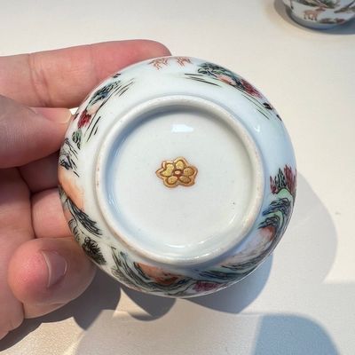 A Chinese famille rose 17-piece 'Deer and Scholars' tea service, Qianlong — 照片 39