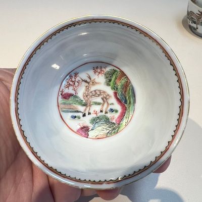 A Chinese famille rose 17-piece 'Deer and Scholars' tea service, Qianlong — 照片 40