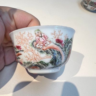 A Chinese famille rose 17-piece 'Deer and Scholars' tea service, Qianlong — 照片 43