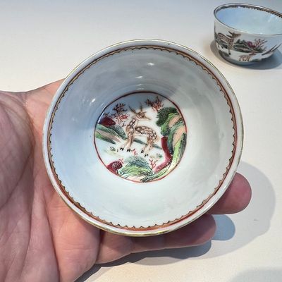 A Chinese famille rose 17-piece 'Deer and Scholars' tea service, Qianlong — 照片 45