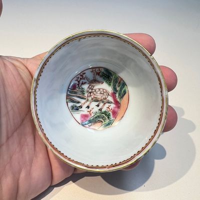 A Chinese famille rose 17-piece 'Deer and Scholars' tea service, Qianlong — 照片 51