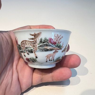 A Chinese famille rose 17-piece 'Deer and Scholars' tea service, Qianlong — 照片 54