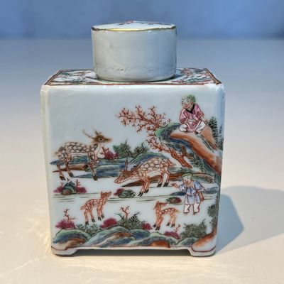 A Chinese famille rose 17-piece 'Deer and Scholars' tea service, Qianlong — 照片 56