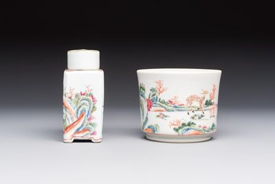 A Chinese famille rose 17-piece 'Deer and Scholars' tea service, Qianlong — 照片 6