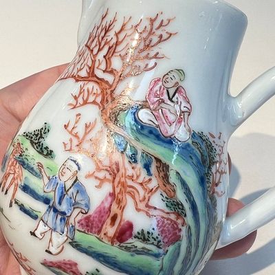 A Chinese famille rose 17-piece 'Deer and Scholars' tea service, Qianlong — 照片 77