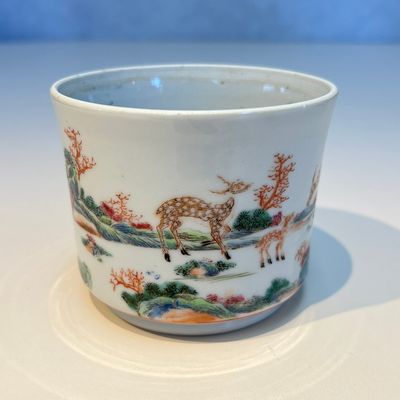 A Chinese famille rose 17-piece 'Deer and Scholars' tea service, Qianlong — 照片 82