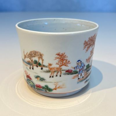 A Chinese famille rose 17-piece 'Deer and Scholars' tea service, Qianlong — 照片 83