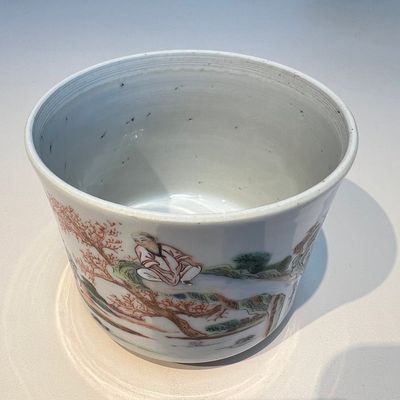 A Chinese famille rose 17-piece 'Deer and Scholars' tea service, Qianlong — 照片 84