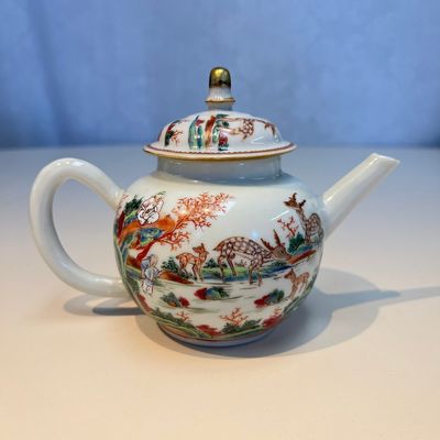 A Chinese famille rose 17-piece 'Deer and Scholars' tea service, Qianlong — 照片 89