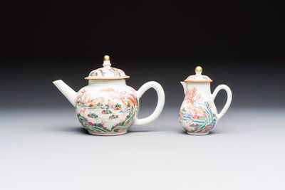A Chinese famille rose 17-piece 'Deer and Scholars' tea service, Qianlong — 照片 10
