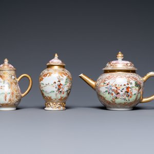A Chinese famille rose 18-piece 'rabbit hunt' tea service, Qianlong — photo 7