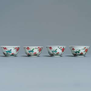 A Chinese famille rose 27-piece tea service with landscape design, Yongzheng/Qianlong — photo 11