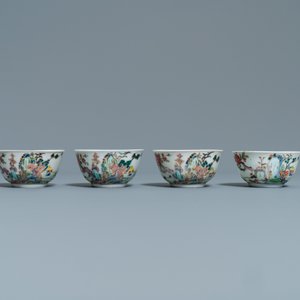 A Chinese famille rose 27-piece tea service with landscape design, Yongzheng/Qianlong — photo 19