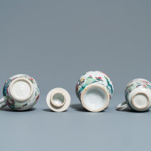 A Chinese famille rose 27-piece tea service with landscape design, Yongzheng/Qianlong — photo 27