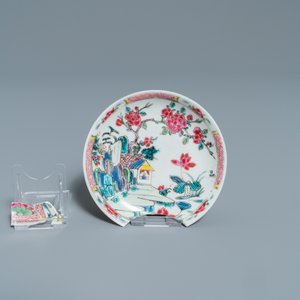 A Chinese famille rose 27-piece tea service with landscape design, Yongzheng/Qianlong — photo 6