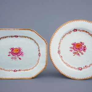 A Chinese famille rose 35-piece service with "John Adams" pattern, Qianlong, 18th C. — photo 2
