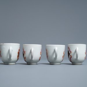 A Chinese famille rose and gilt Meissen-style 17-piece tea service, Qianlong — photo 25