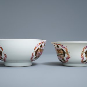 A Chinese famille rose and gilt Meissen-style 17-piece tea service, Qianlong — photo 7
