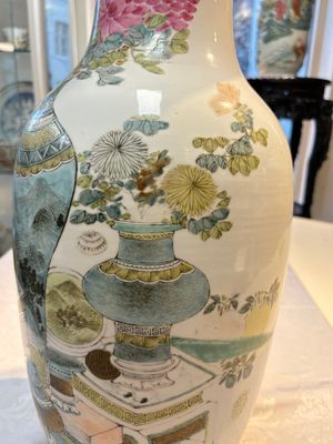 A Chinese famille rose 'Antiquities’ vase, signed Fang Jiazhen 方家珍, dated 1891 — photo 14