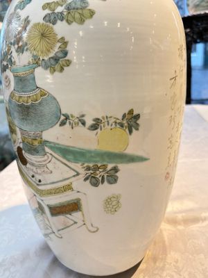 A Chinese famille rose 'Antiquities’ vase, signed Fang Jiazhen 方家珍, dated 1891 — photo 16