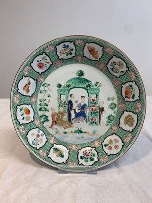 A Chinese famille rose 'arbor' plate after Cornelis Pronk, Qianlong — photo 2