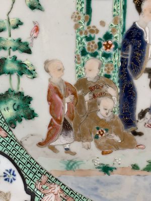 A Chinese famille rose 'arbor' plate after Cornelis Pronk, Qianlong — photo 3