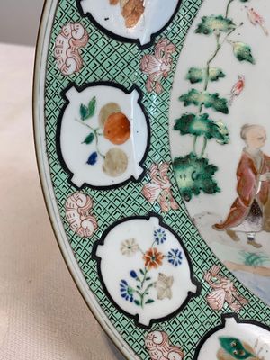 A Chinese famille rose 'arbor' plate after Cornelis Pronk, Qianlong — photo 5