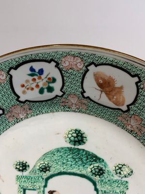 A Chinese famille rose 'arbor' plate after Cornelis Pronk, Qianlong — photo 7